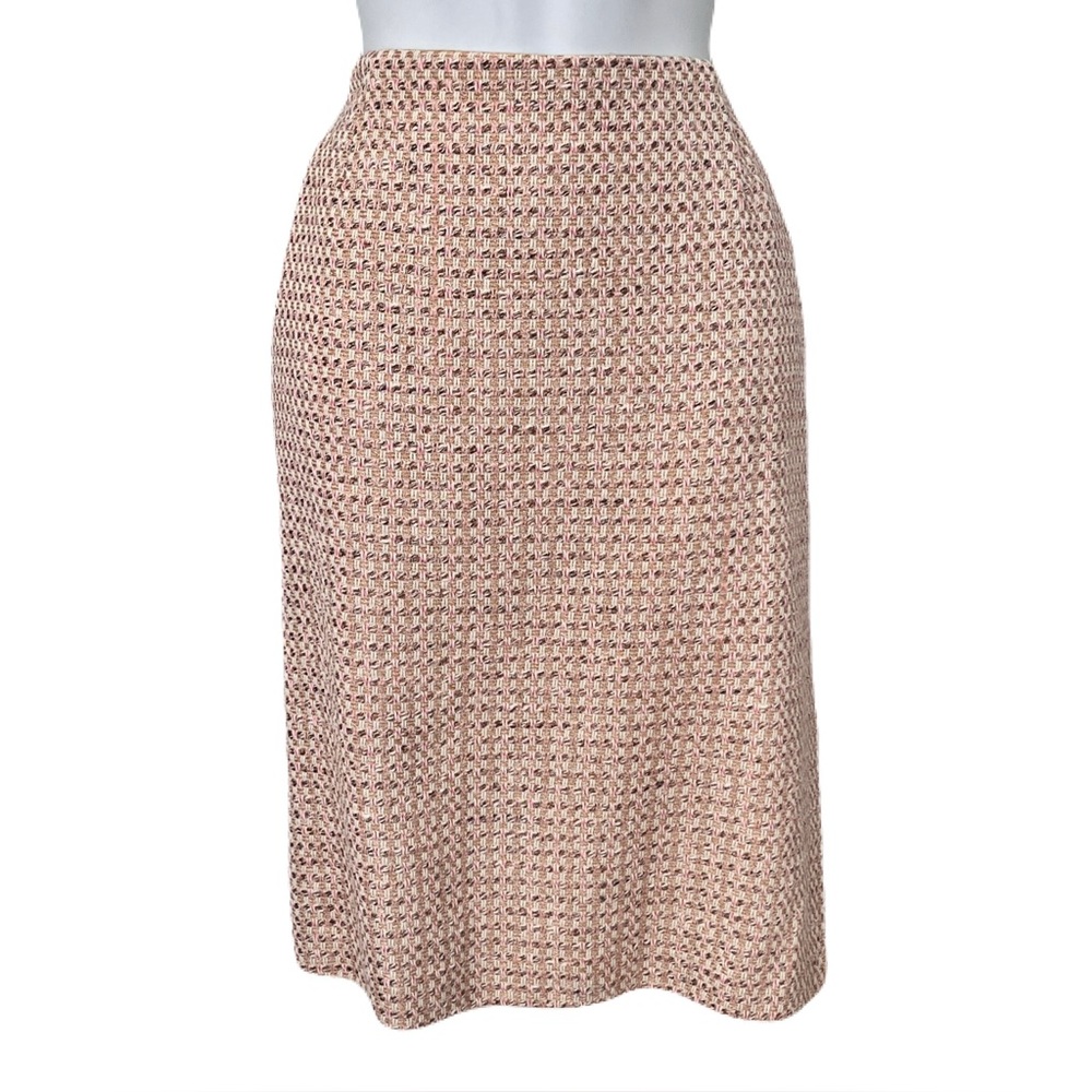 Vintage Talbots Pink Tweed Pencil Skirt, Size 14
